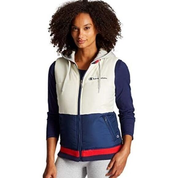 Champion Women’s Stadium Puffer Vest Size Medium - Picture 2 of 14
